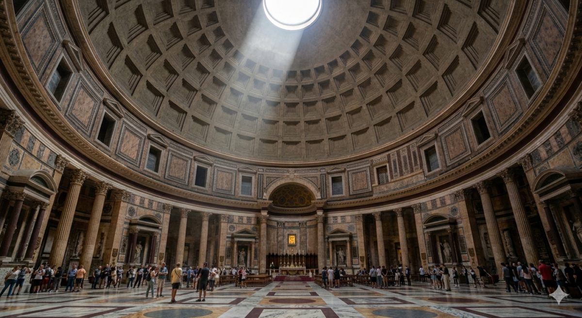 「2000年崩れないコンクリート」――古代ローマ・パンテオンの天井に隠された”失われた建築技術”の謎